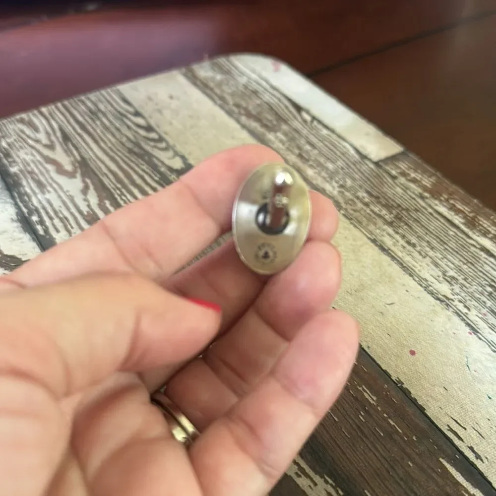 *Sheriff Star* *Western* Oval Turquoise Cabochon Sterling Cufflinks